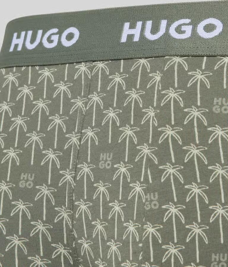 HUGO slim fit boxershorts van katoenmix in set van 3 model 'TRUNK TRPLET DESIGN'