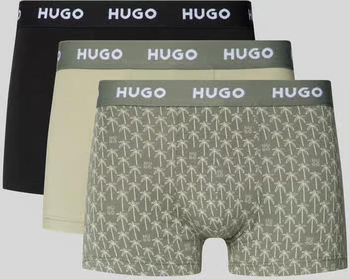 HUGO slim fit boxershorts van katoenmix in set van 3 model 'TRUNK TRPLET DESIGN' - Foto 2