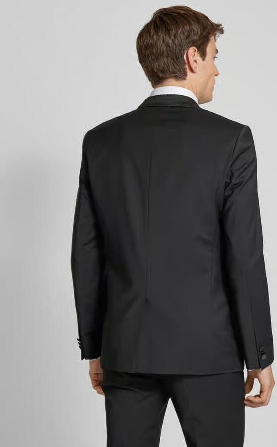 HUGO Slim fit colbert van scheerwolmix