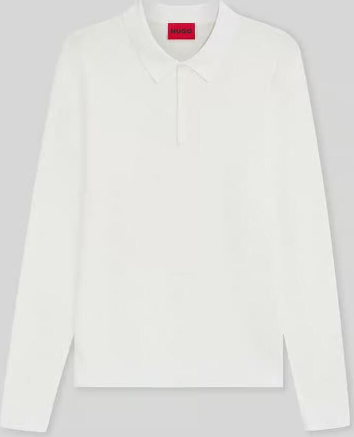 HUGO slim fit gebreid poloshirt van viscosemix model 'SAN PIPPO-CV' - Foto 2