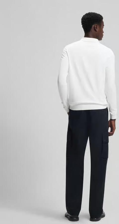 HUGO slim fit gebreid poloshirt van viscosemix model 'SAN PIPPO-CV' - Foto 4