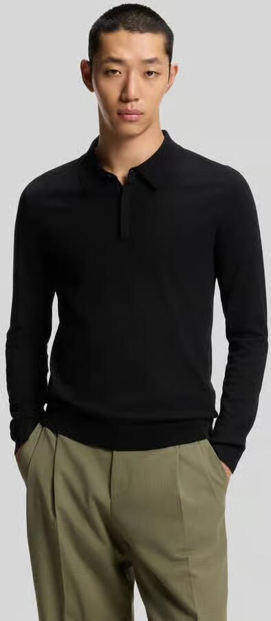 HUGO Slim fit gebreid poloshirt van viscosemix model 'SAN PIPPO-CV' - Foto 3