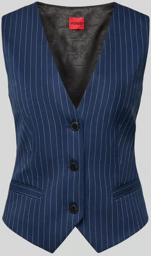 HUGO Slim fit gilet met viscosemix model 'AUMARA-2'