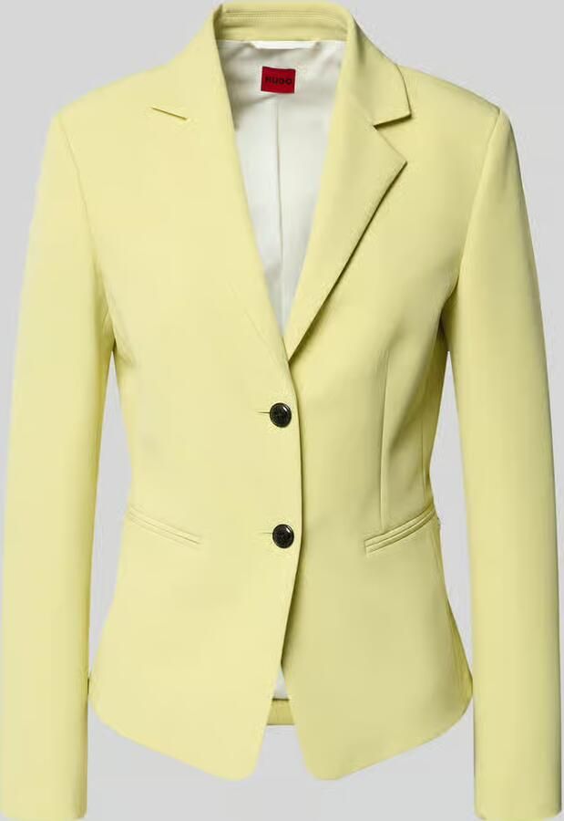 HUGO slim fit korte blazer met logo-applicatie model 'Agonia-1' - Foto 2