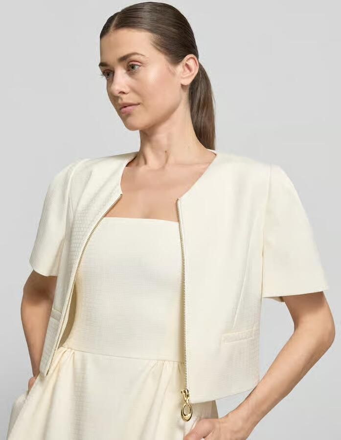 HUGO Slim fit korte blazer met viscose model 'Ambelle'