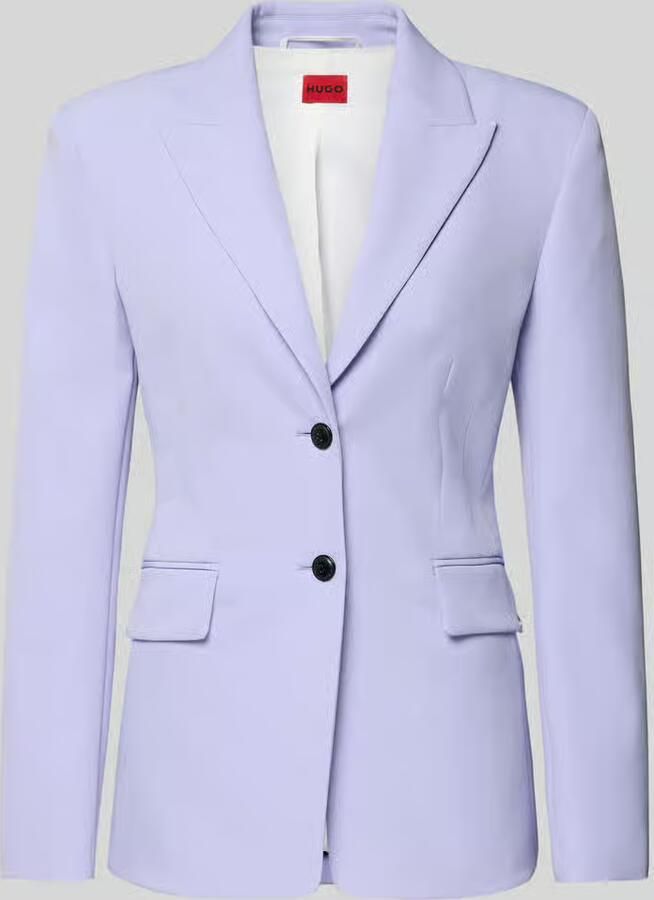 HUGO Slim fit lange blazer met figuurnaden model 'ASMALLA-1'
