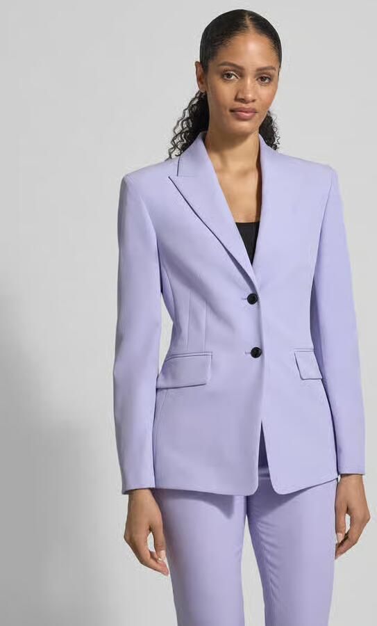 HUGO Slim fit lange blazer met tailleertukken Model 'ASMALLA-1' - Foto 3