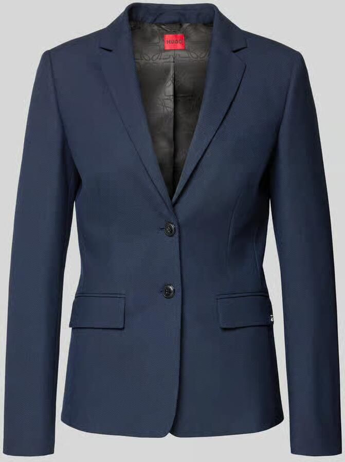 HUGO Slim fit lange blazer met viscose model 'ADALAS'