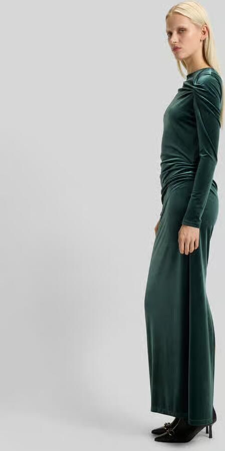 HUGO Slim fit maxi-jurk van fluweel model 'NARTECO'