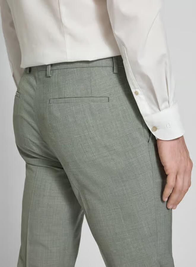 HUGO Slim fit pantalon met bandplooien model 'Hesten'