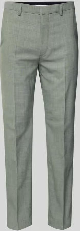 HUGO Slim fit pantalon met bandplooien model 'Hesten' - Foto 4