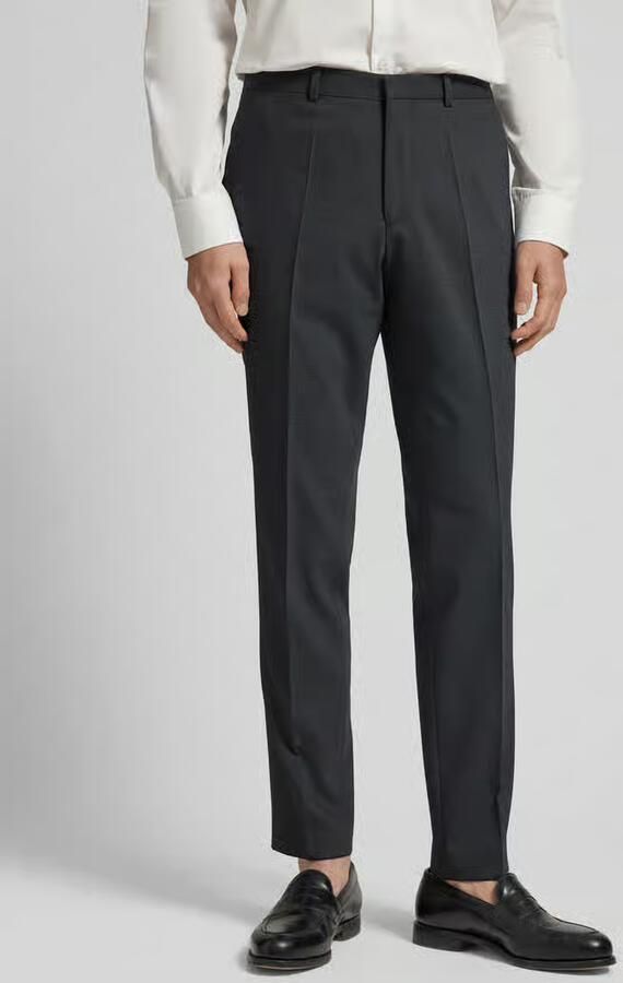 HUGO Slim fit pantalon met scheerwol model 'Hesten' - Foto 3