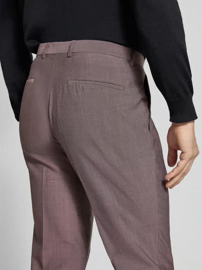 HUGO Slim fit pantalon van scheerwolmix model 'HESTEN253X' - Foto 2