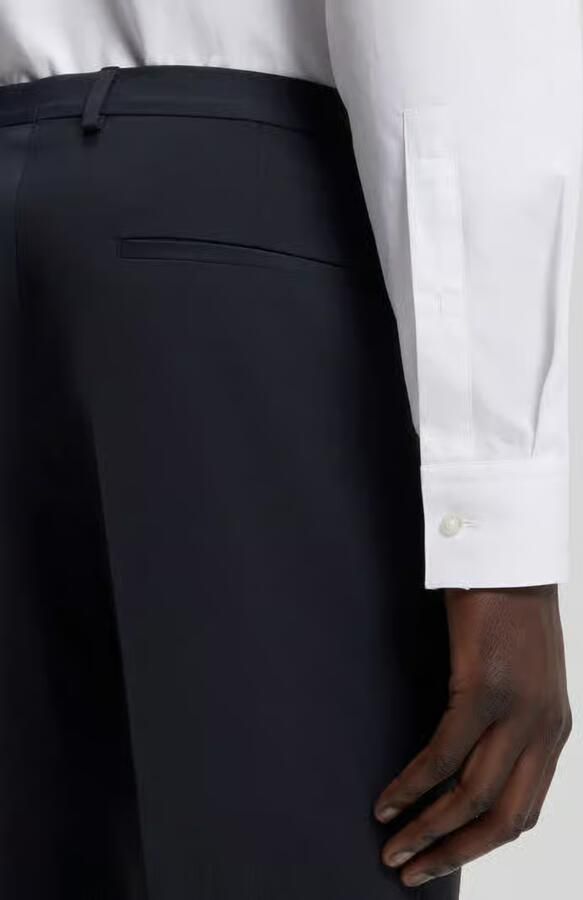 HUGO Slim fit pantalon van wolmix model 'HESTEN' - Foto 2