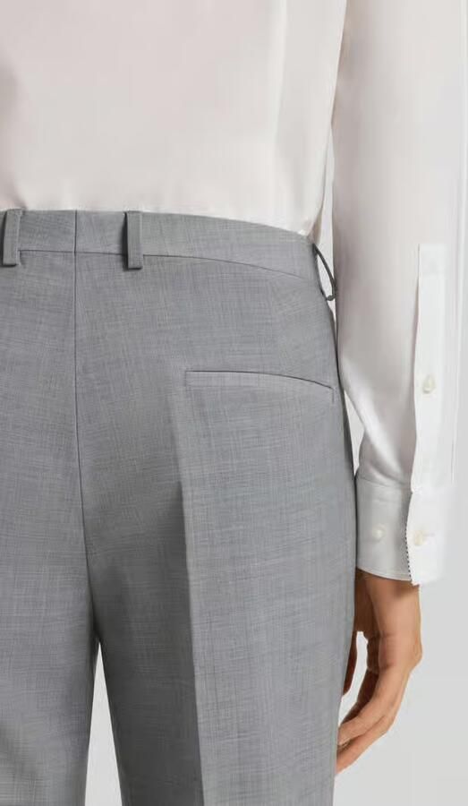 HUGO Slim fit pantalon van wolmix model 'HESTEN'