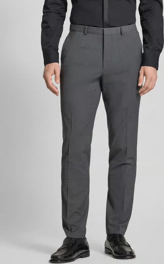 HUGO Slim fit pantalon van wolmix model 'HESTEN' - Foto 3