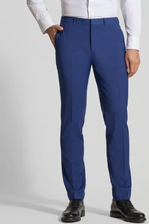 HUGO Slim fit pantalon van wolmix model 'HESTEN' - Foto 2