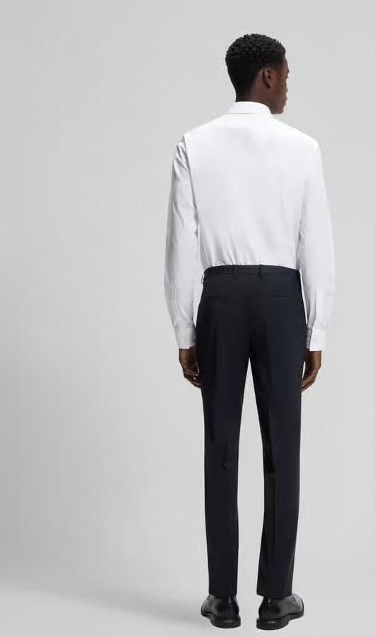 HUGO Slim fit pantalon van wolmix model 'HESTEN'