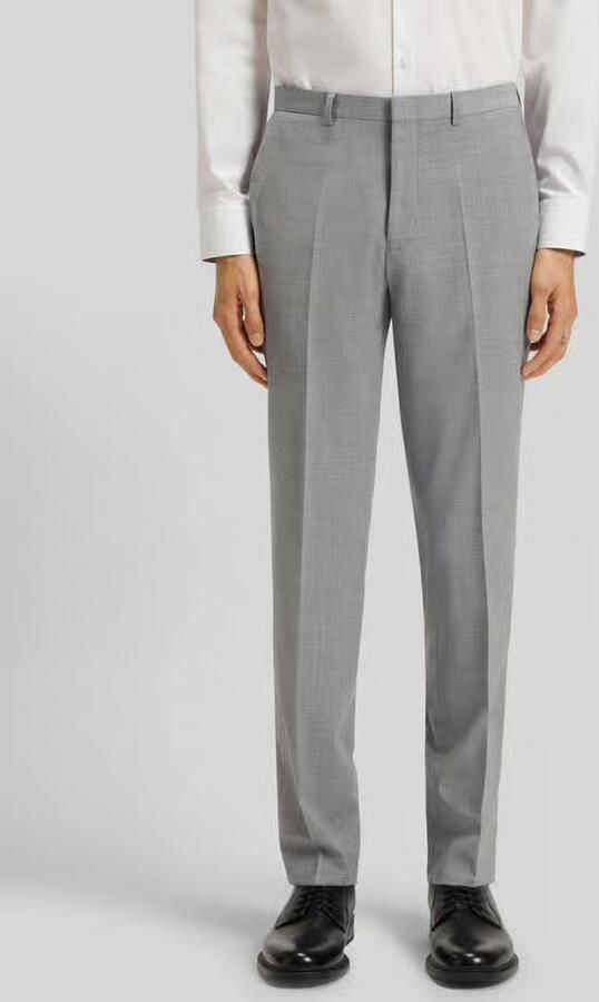 HUGO Slim fit pantalon van wolmix model 'HESTEN' - Foto 2