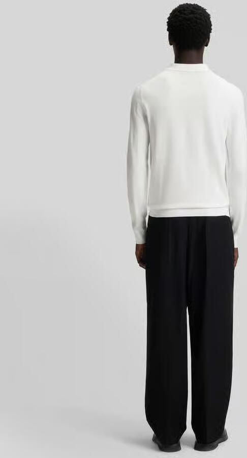 HUGO slim fit gebreid poloshirt van viscosemix model 'SAN PIPPO-CV'