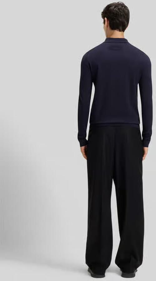 HUGO Slim fit poloshirt van viscosemix
