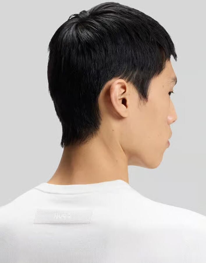 HUGO slim fit T-shirt van fijngebreid model 'SAN CARL-CV'