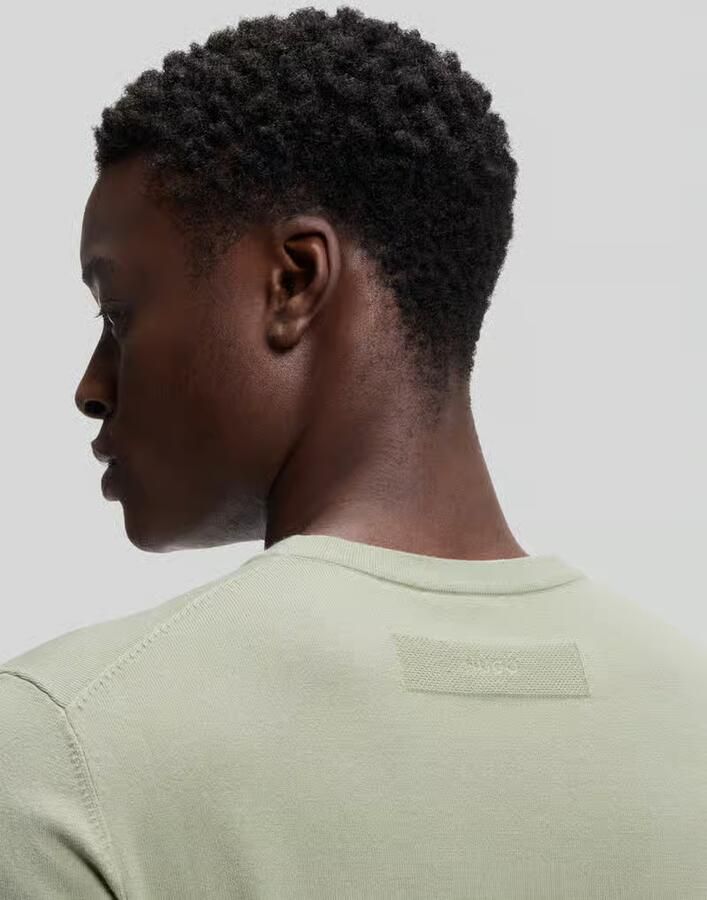 HUGO slim fit pullover van fijngebreid