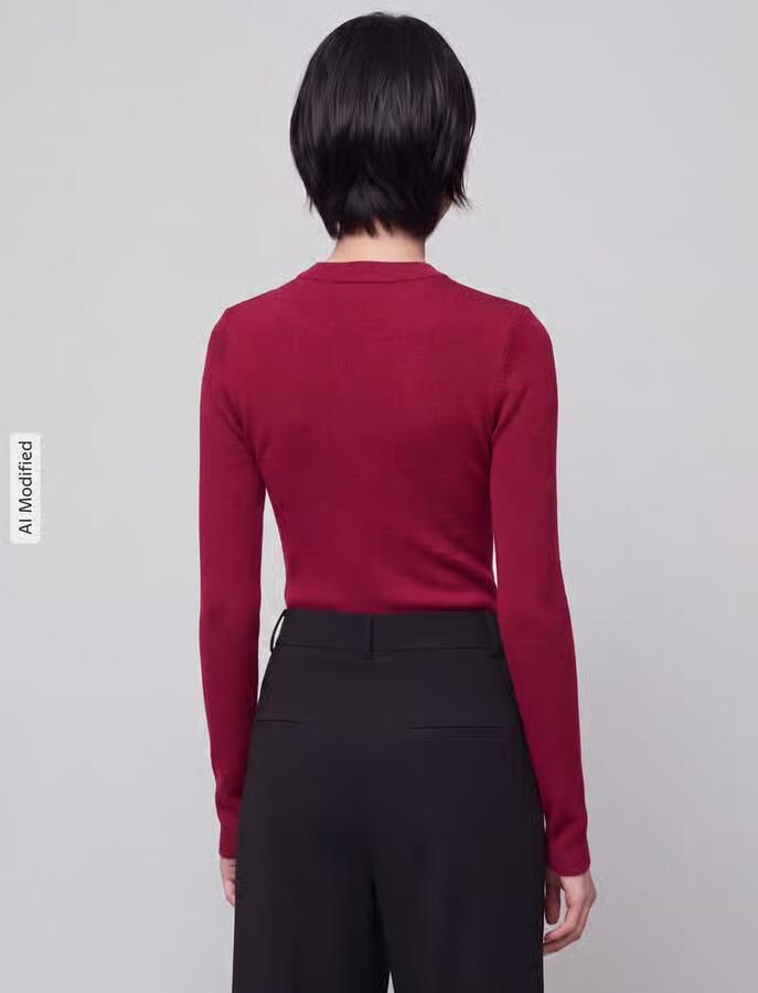 HUGO slim fit pullover van wolmix met lyocell-kasjmier-aandeel model 'Sallya' - Foto 3