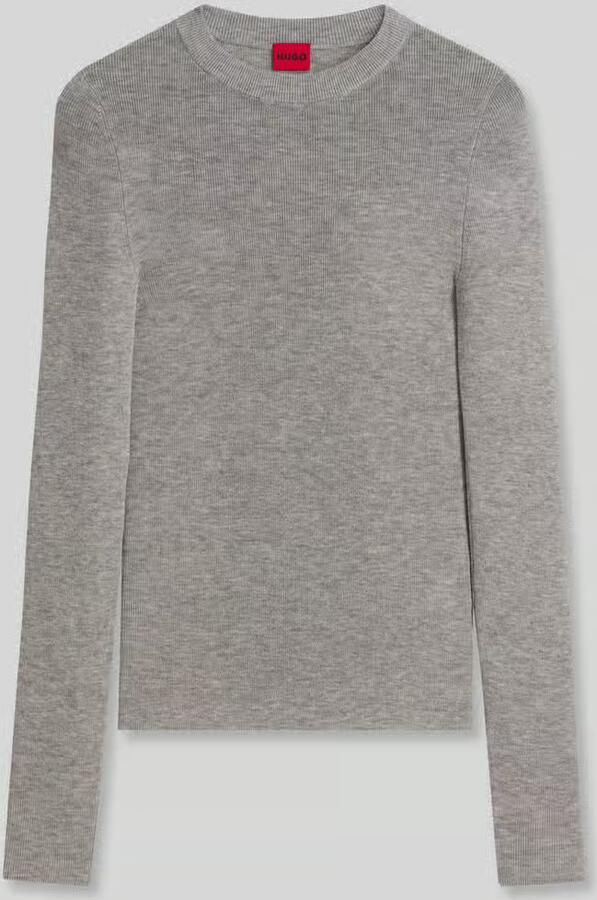 HUGO slim fit pullover van wolmix met lyocell-kasjmier-aandeel model 'Sallya' - Foto 2
