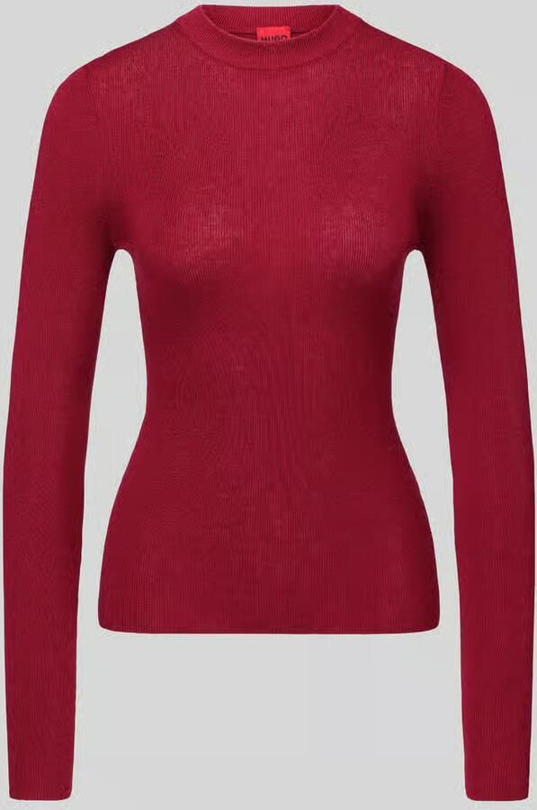 HUGO slim fit pullover van wolmix met lyocell-kasjmier-aandeel model 'Sallya' - Foto 3