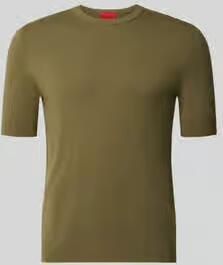 HUGO slim fit T-shirt van fijngebreid model 'SAN CARL-CV'