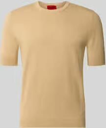 HUGO slim fit T-shirt van fijngebreid model 'SAN CARL-CV'