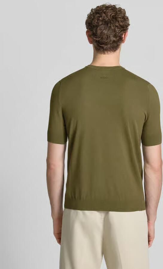 HUGO slim fit T-shirt van fijngebreid model 'SAN CARL-CV' - Foto 2