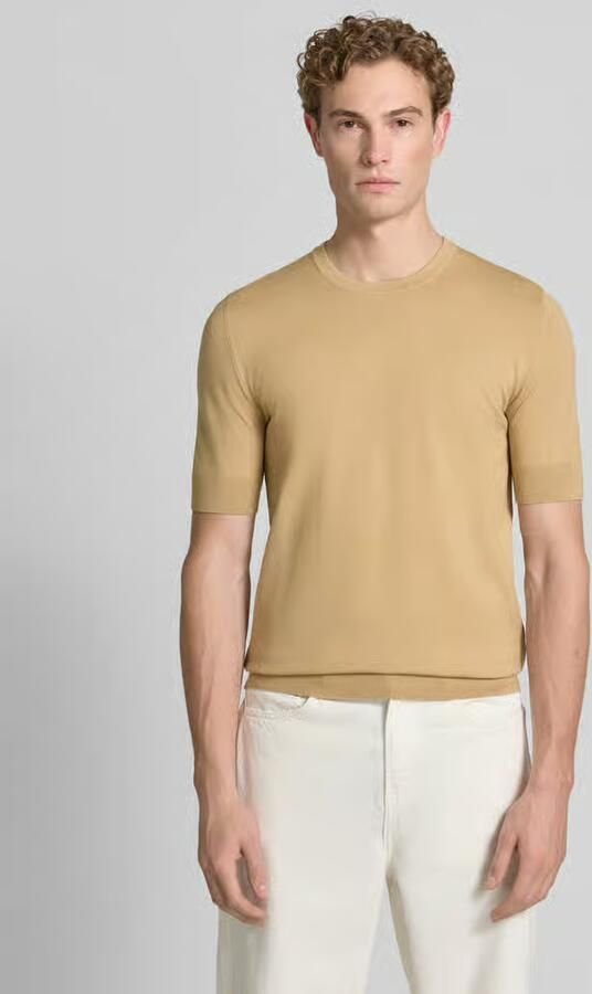 HUGO slim fit T-shirt van fijngebreid model 'SAN CARL-CV' - Foto 3