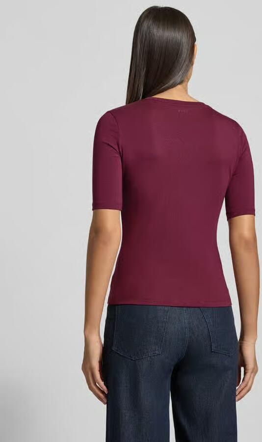 HUGO Slim fit T-shirt van katoenmix model 'DARNELIA'