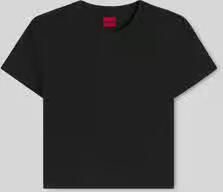 HUGO Kort T-shirt met labelstitching model 'Delanor'