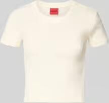 HUGO slim fit T-shirt van katoenmix model 'DELANOR'