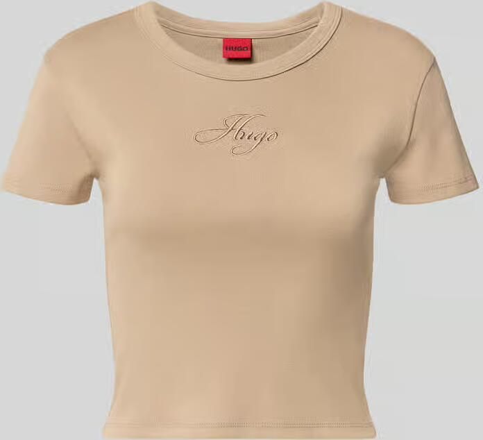 HUGO slim fit T-shirt van katoenmix model 'DELANOR' - Foto 2