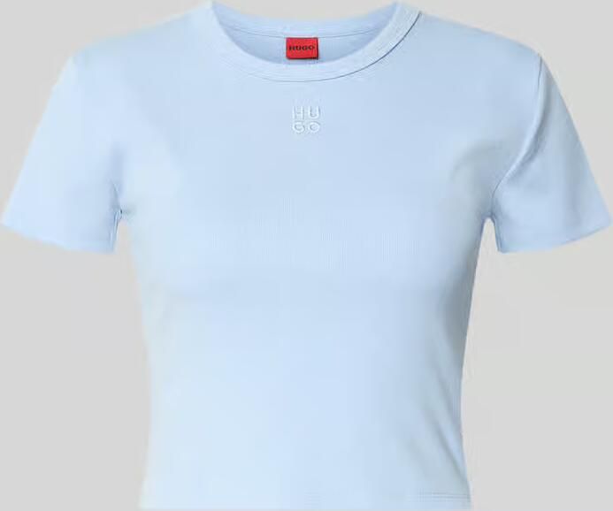 HUGO slim fit T-shirt van katoenmix model 'DELANOR' - Foto 2