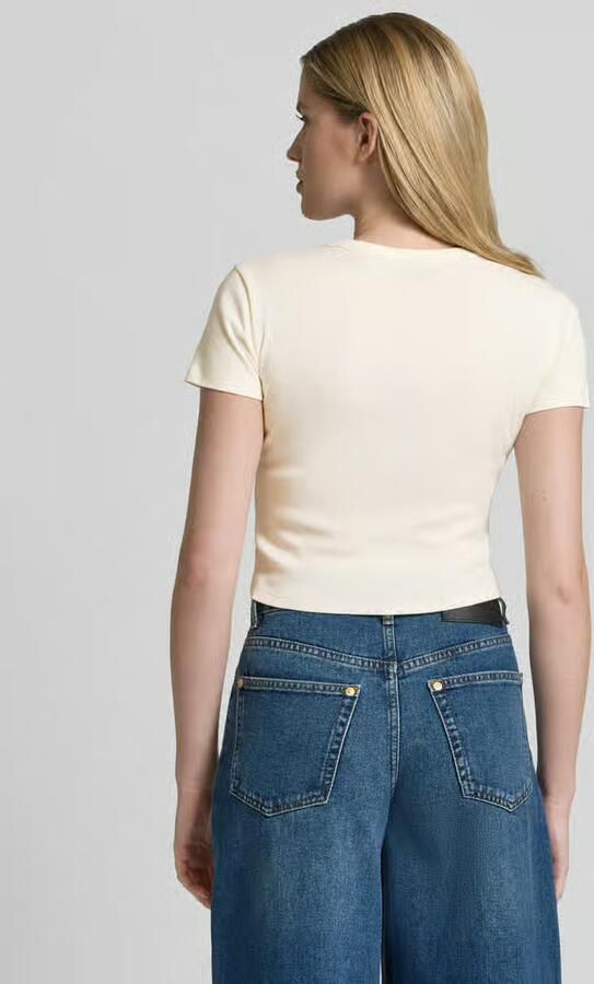 HUGO slim fit T-shirt van katoenmix model 'DELANOR' - Foto 3