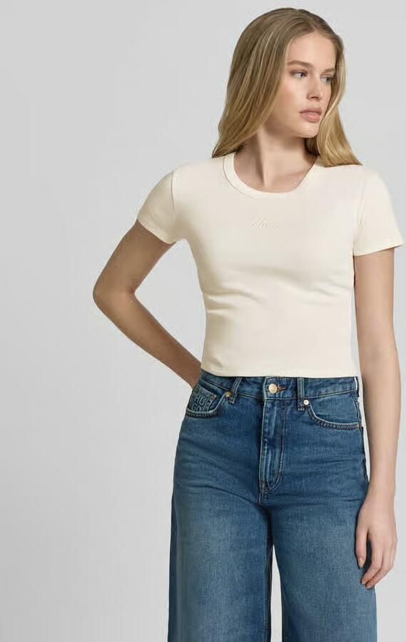HUGO slim fit T-shirt van katoenmix model 'DELANOR' - Foto 2