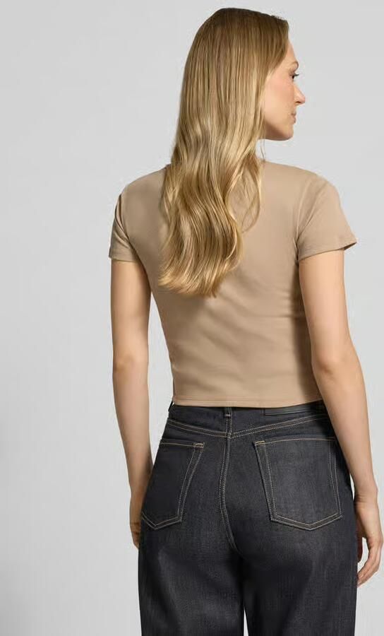 HUGO slim fit T-shirt van katoenmix model 'DELANOR' - Foto 3