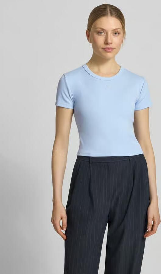 HUGO slim fit T-shirt van katoenmix model 'DELANOR' - Foto 3