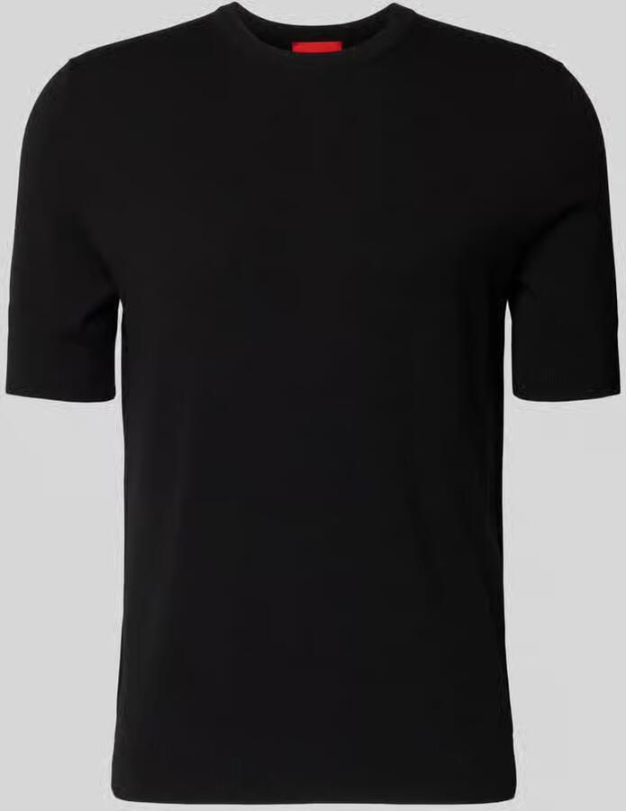 HUGO slim fit T-shirt van knitwear - Foto 3