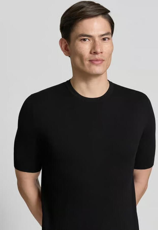 HUGO slim fit T-shirt van knitwear - Foto 2