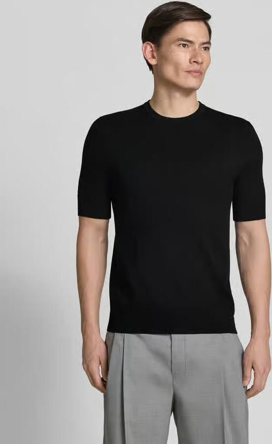HUGO slim fit T-shirt van knitwear - Foto 4