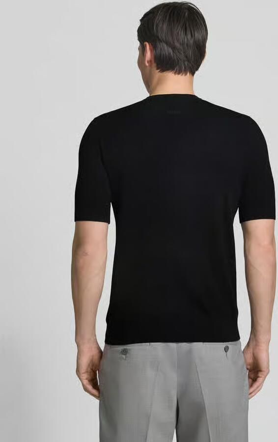HUGO slim fit T-shirt van knitwear - Foto 3