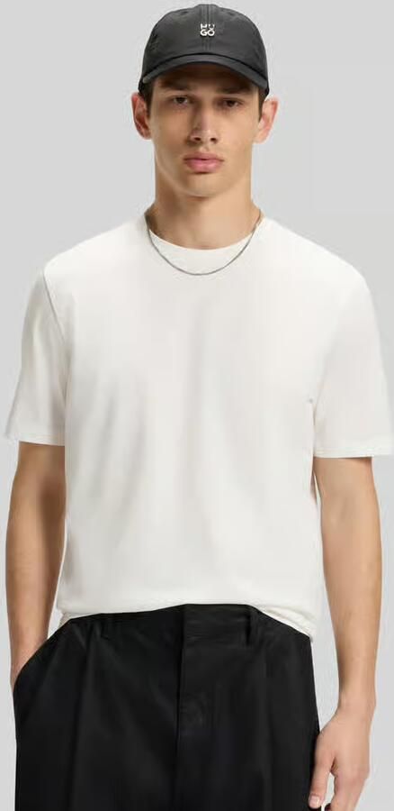 HUGO Slim fit T-shirt van puur katoen model 'DIMERSTEE' - Foto 2