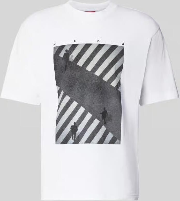 HUGO Slim fit T-shirt van puur katoen model 'DODGER'
