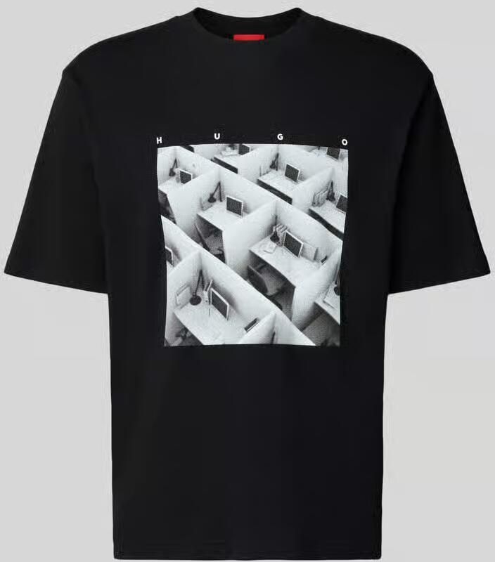 HUGO Slim fit T-shirt van puur katoen model 'DODGER'